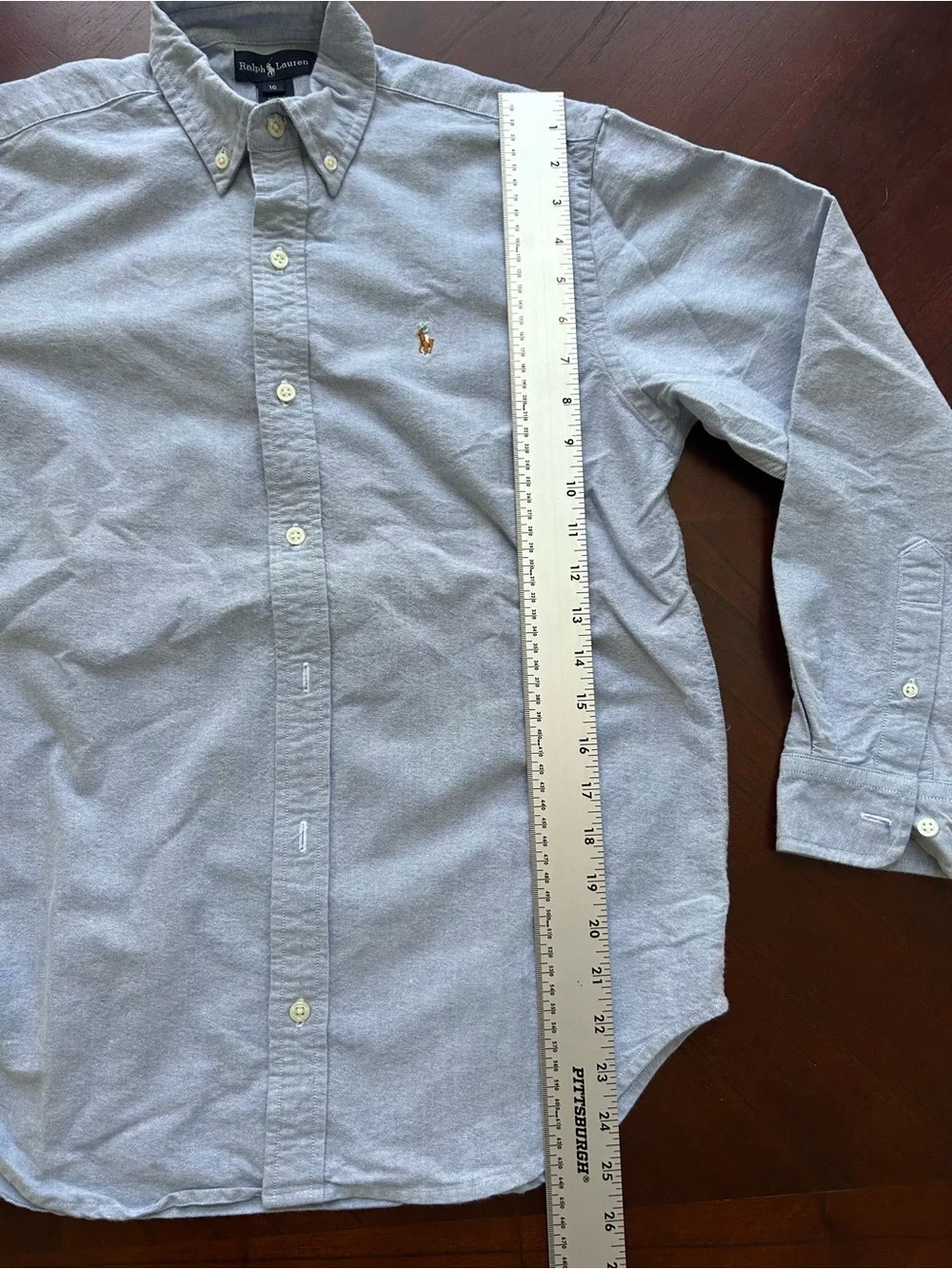 Ralph Lauren Light Blue Button-Down Oxford Shirt size 16